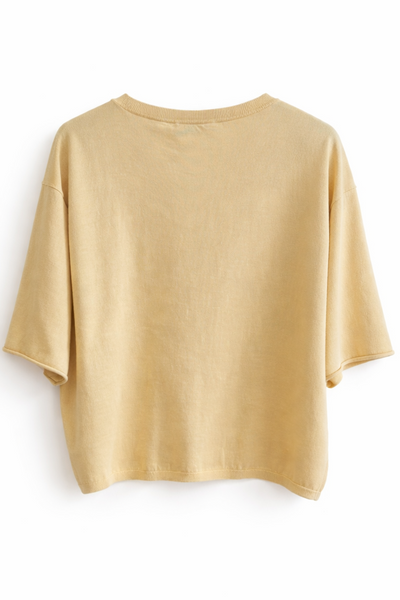 Pull en maille fluide Paille