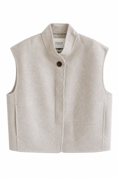 Gilet double-face Craie
