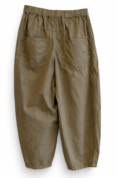 Pantalon coupe arrondie Tabac