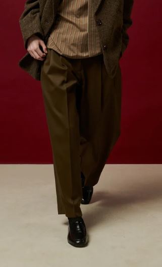 Pantalon en laine froide Bronze