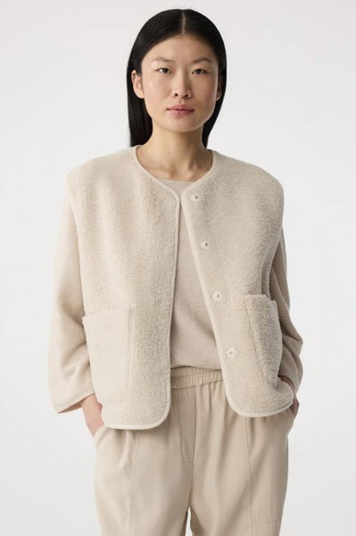 Gilet bouclette Grège