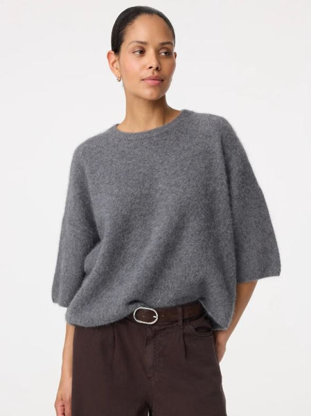 Pull duveteux gris Moyen