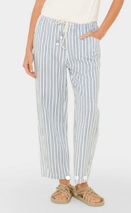 Pantalon rayé Bleu