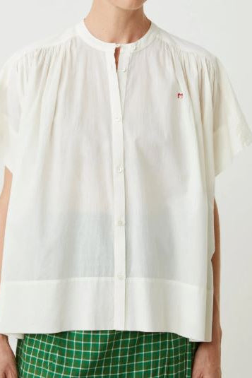Blouse en voile de coton Blanche