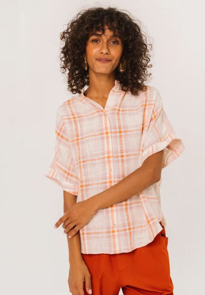 Blouse à carreaux