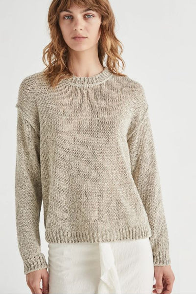 Pull en maille chiné Galet