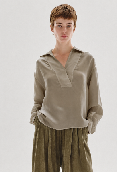 Chemise en twill de soie Glaise