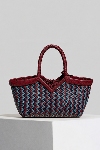 Sac tri color en cuir Nuit