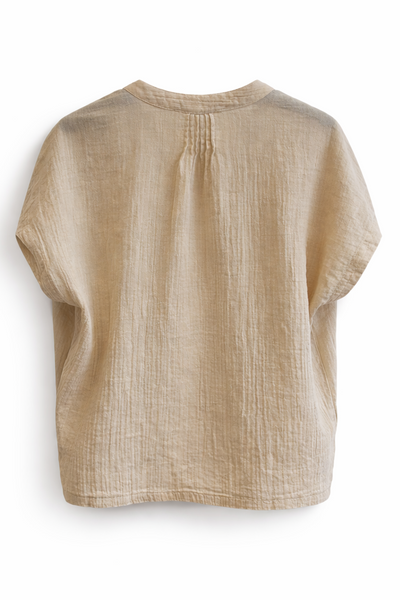 Blouse en crépon Ecru