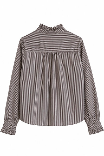Chemise rayée Brun