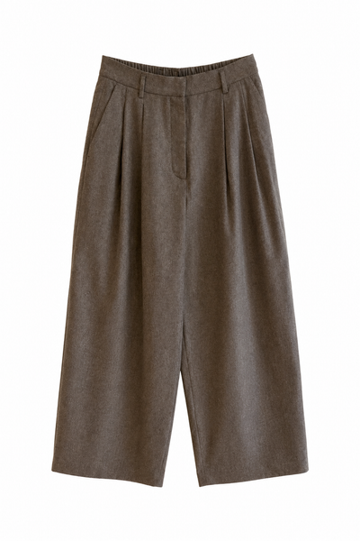 Pantalon en lainage Tabac