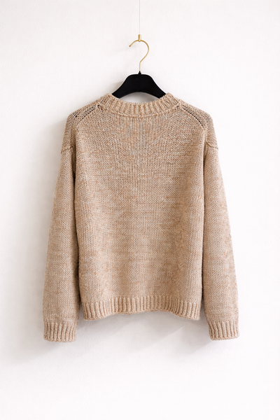 Pull en maille chiné Sel d'Himalaya