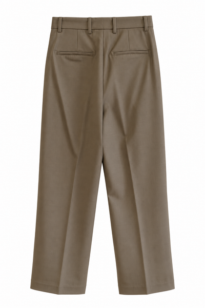 Pantalon à plis Tabac