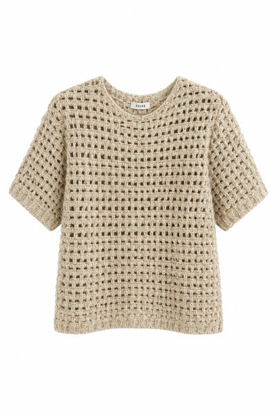 Pull en maille crochetée Blé