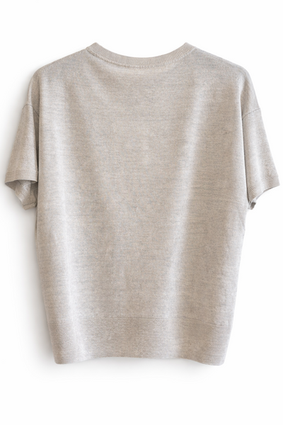 Pull souple en lin Beige