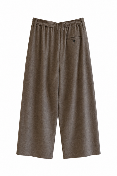 Pantalon en lainage Tabac