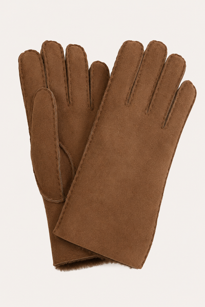 Gants en mouton retourné Cannelle