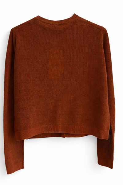 Cardigan en lin Rust