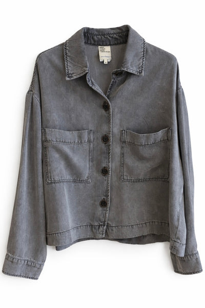 Sur-chemise délavée Graphite