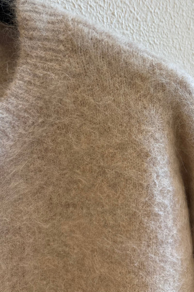 Pull duveteux Crème