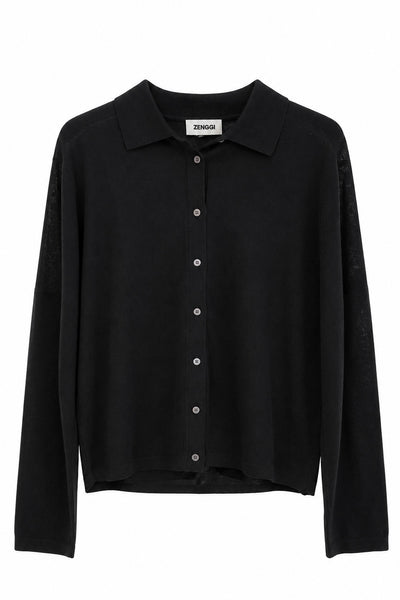 Polo fin Noir
