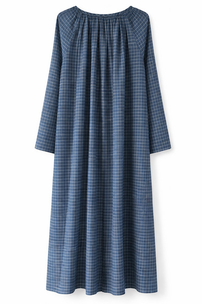 Robe à carreaux Bleu