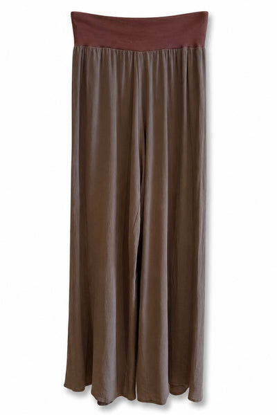 Pantalon en soie Cacao