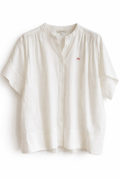 Blouse en voile de coton Blanche