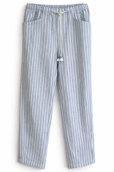 Pantalon rayé Bleu