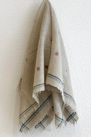 Écharpe brodé Beige