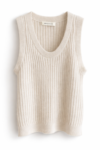 Top en maille Naturel