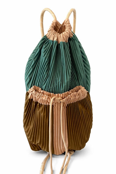 Sac à dos en satin plissé