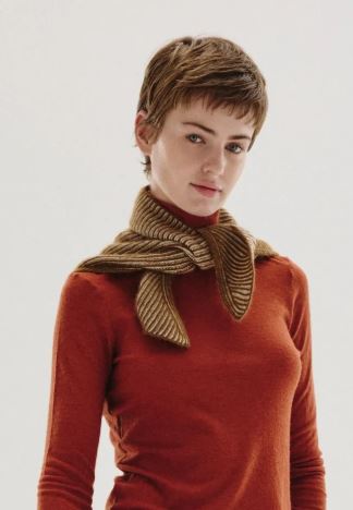 Écharpe en maille vanisée Ocre