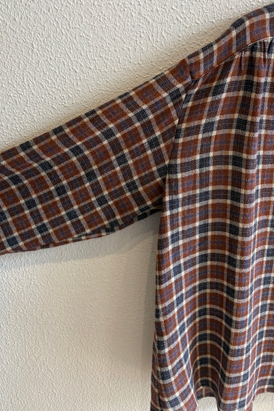 Blouse à carreaux Tabac