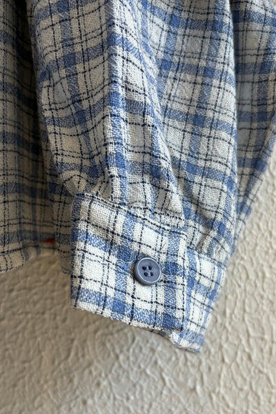 Blouse à carreaux Bleu