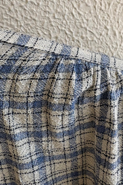 Blouse à carreaux Bleu