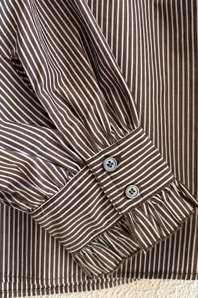 Chemise rayée Brun