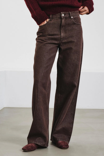 Pantalon 5 poches Cacao