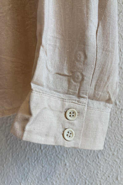 Blouse en bourrette de soie Latte