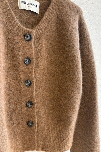 Gilet en grosse maille Hazelnut