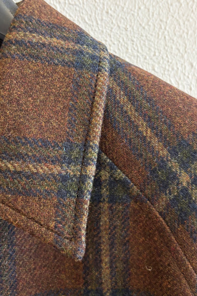 Manteau à carreaux Châtaigne