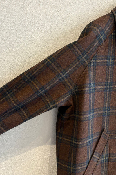 Manteau à carreaux Châtaigne