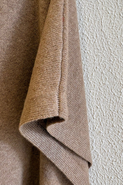 Poncho en cachemire Caramel
