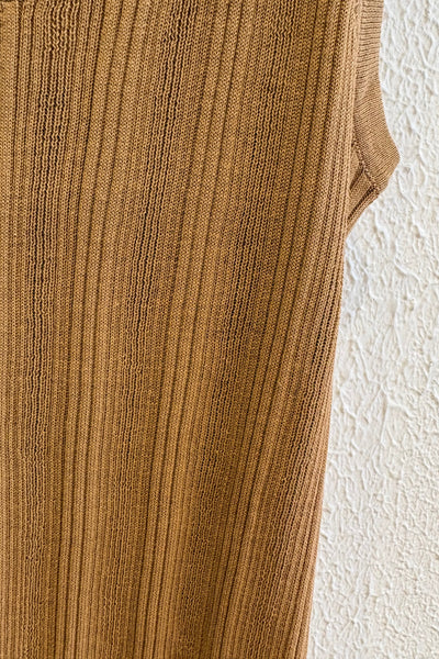 Débardeur à côtes Caramel