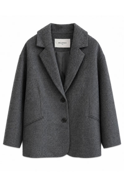 Veste oversize en lainage Grey