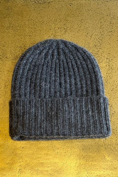 Bonnet cachemire gris moyen