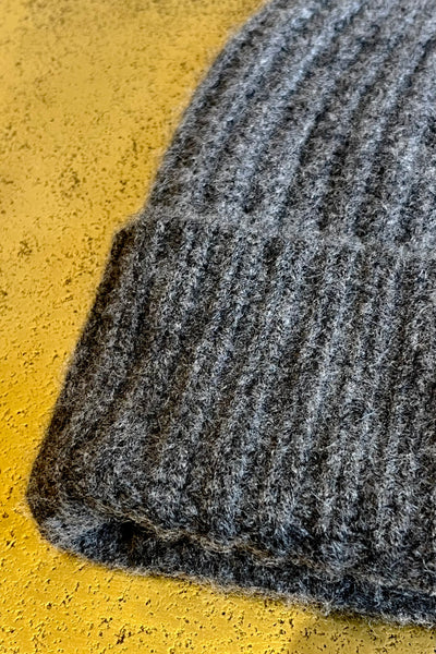 Bonnet cachemire gris moyen