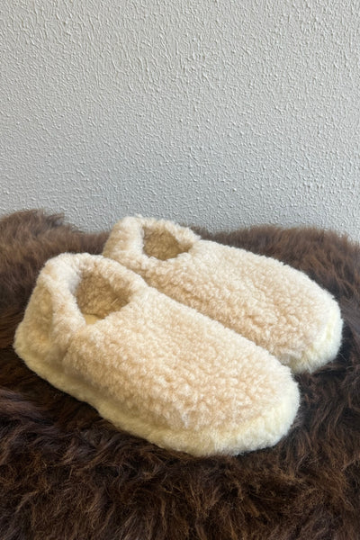 Chaussons en laine Beige