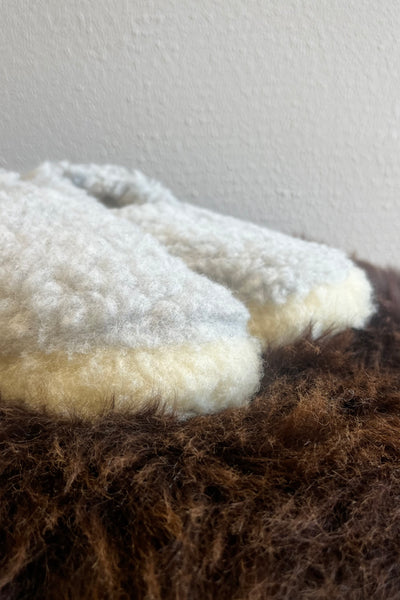 Chaussons en laine Gris Clair