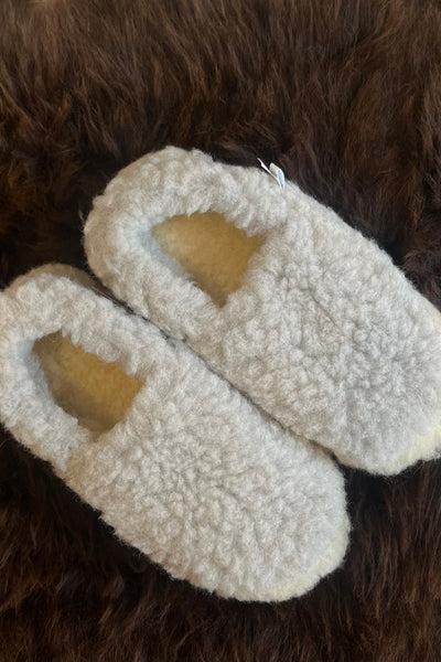 Chaussons en laine Gris Clair